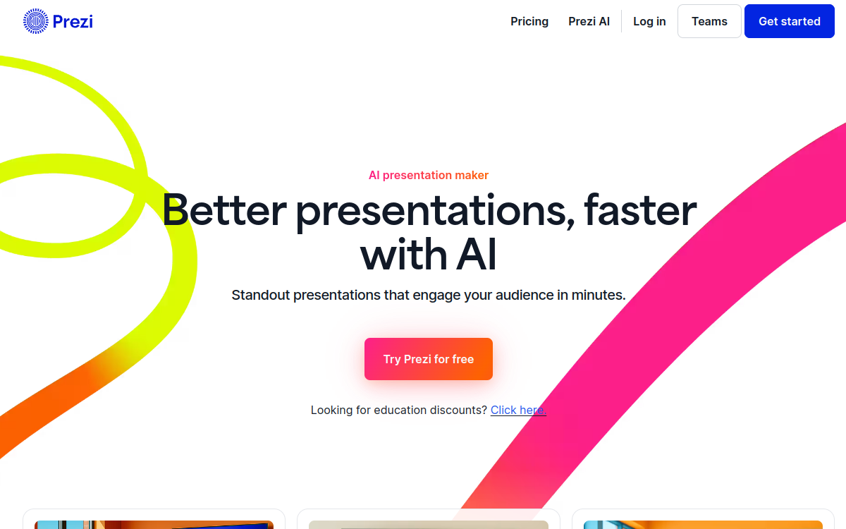 Screenshot of Prezi