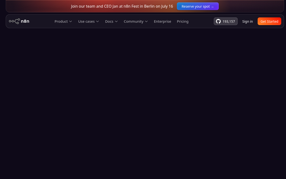 Screenshot of n8n