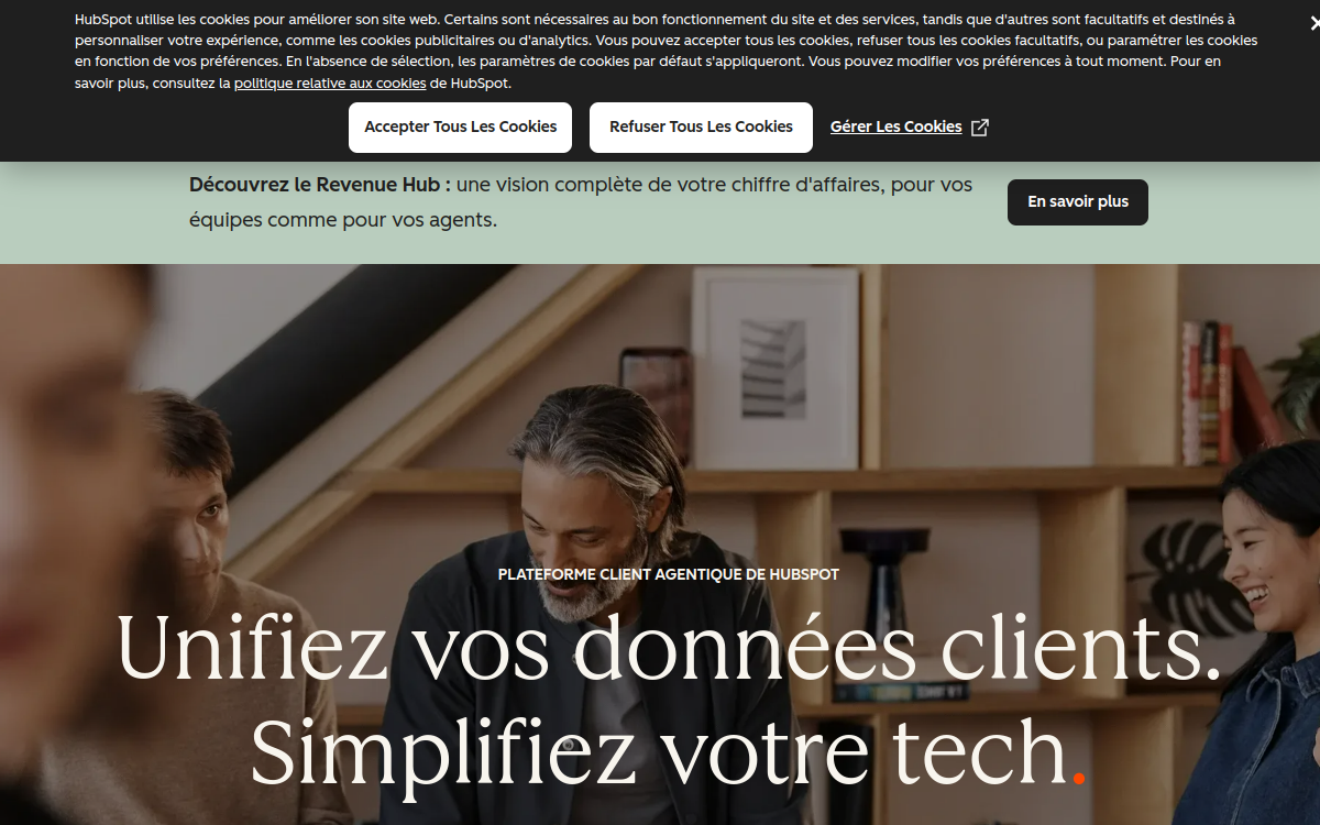 Screenshot of HubSpot