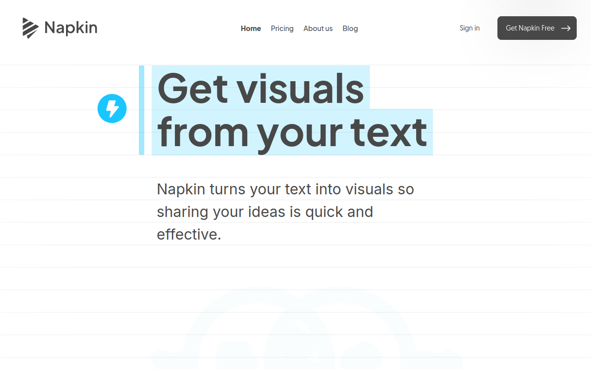 Screenshot of Napkin AI