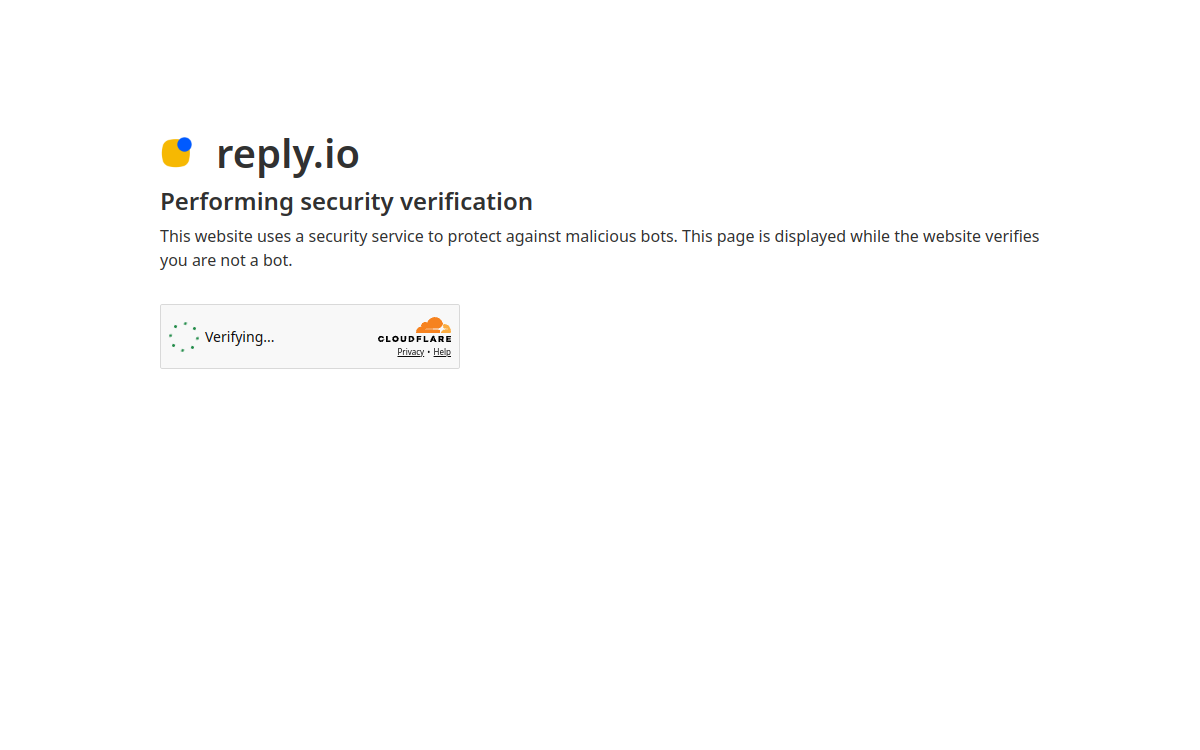 Screenshot of Reply.io