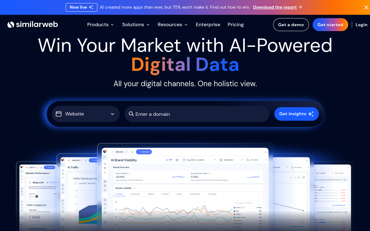 Screenshot of SimilarWeb AI