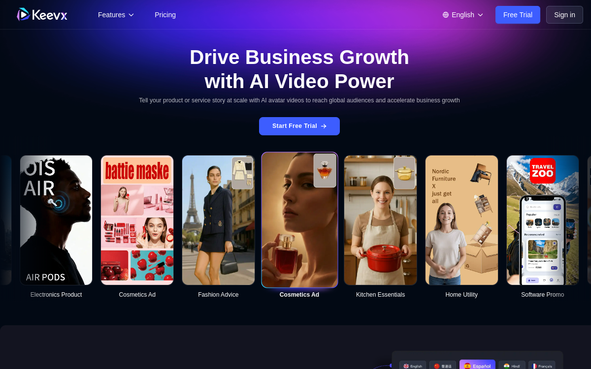 Screenshot of Keevx