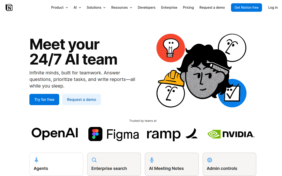 Screenshot of Notion AI