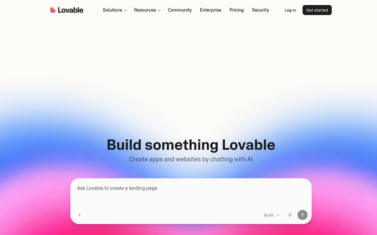 Screenshot of Lovable