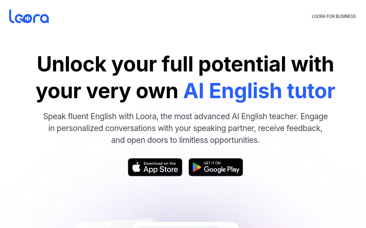 Screenshot of Loora AI