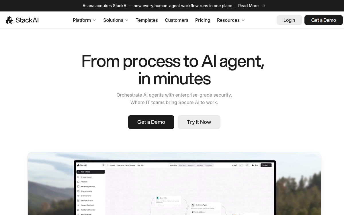 Screenshot of Stack AI