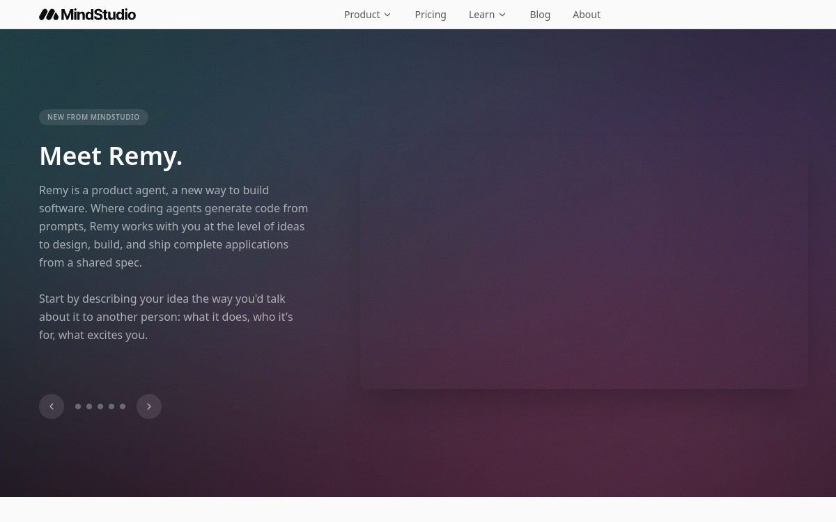 Screenshot of MindStudio