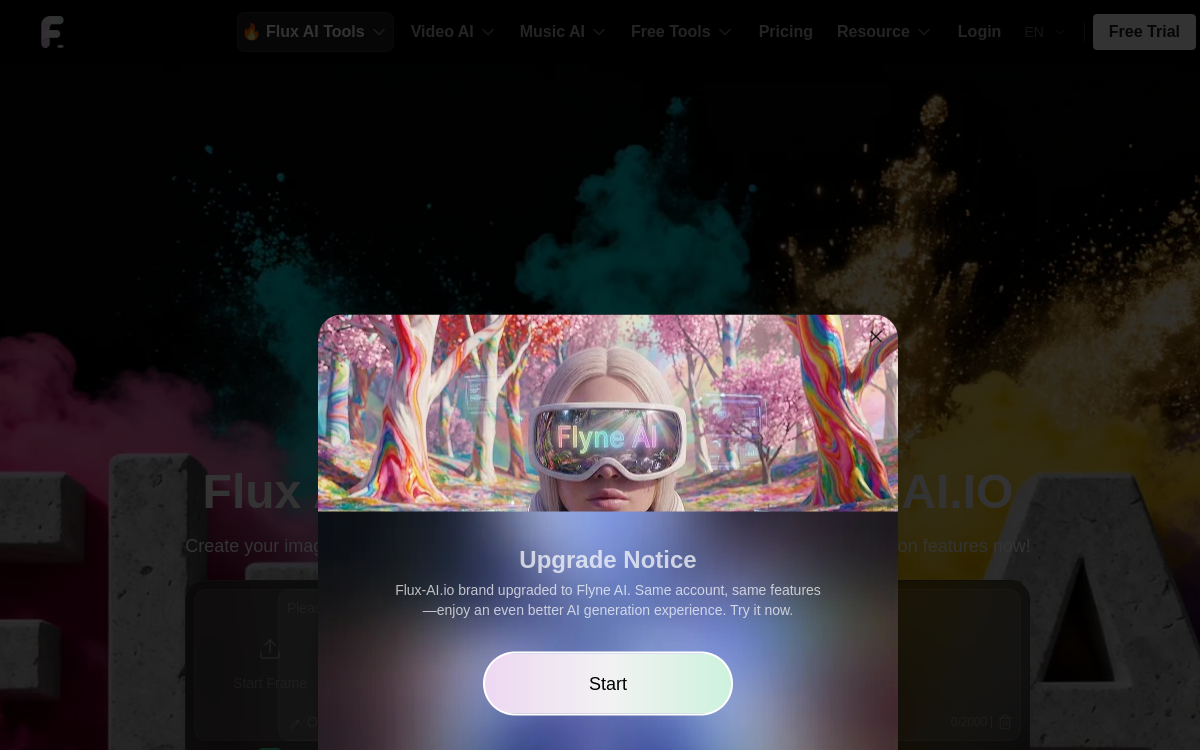 Screenshot of Flux AI