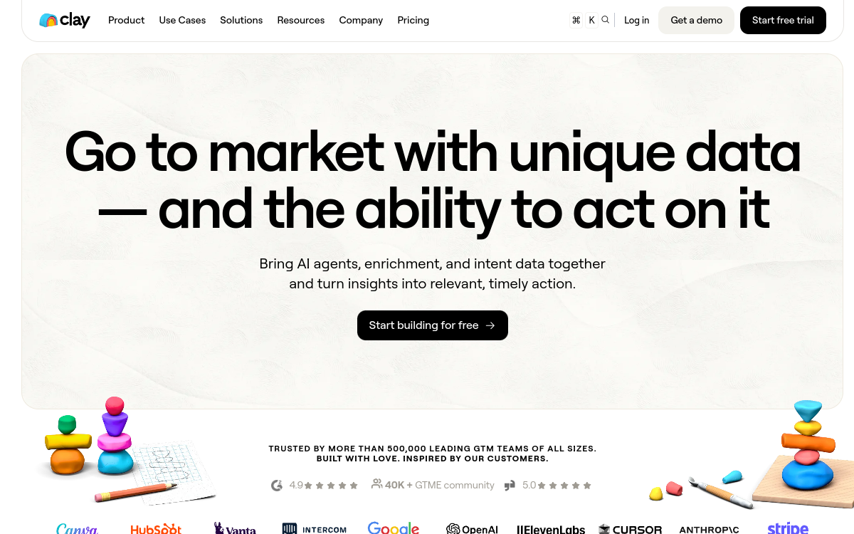 Screenshot of Clay