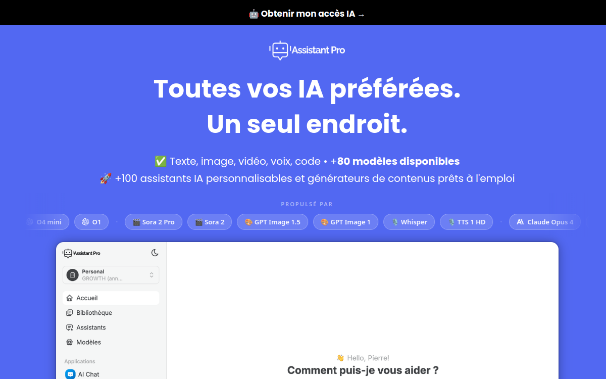 Screenshot of AssistantPro