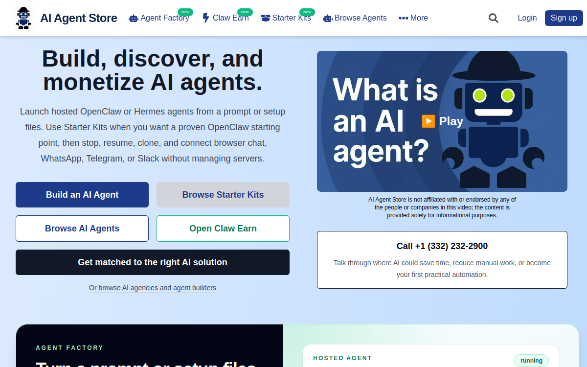 Screenshot of AI Agent Store