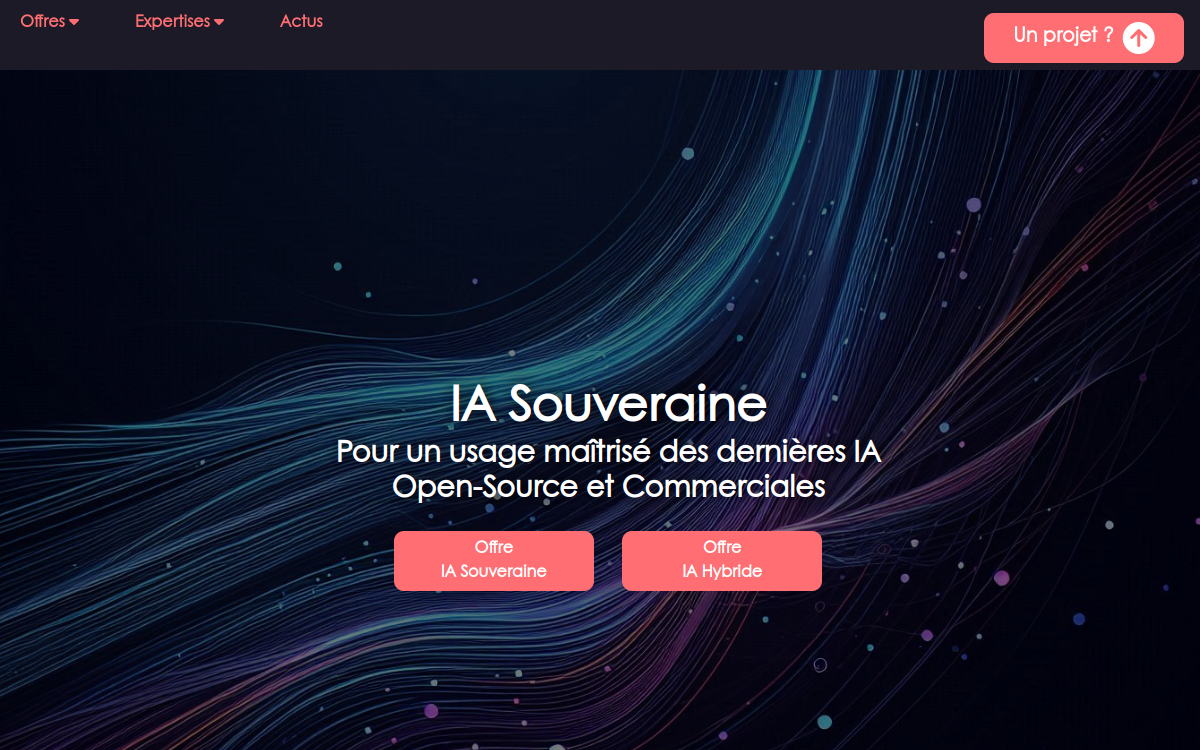 Screenshot of IA Souveraine