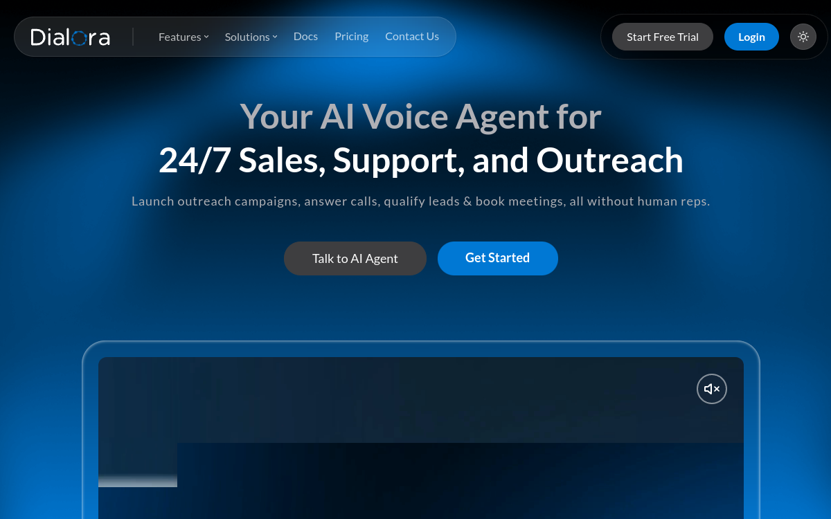 Screenshot of Dialora.ai