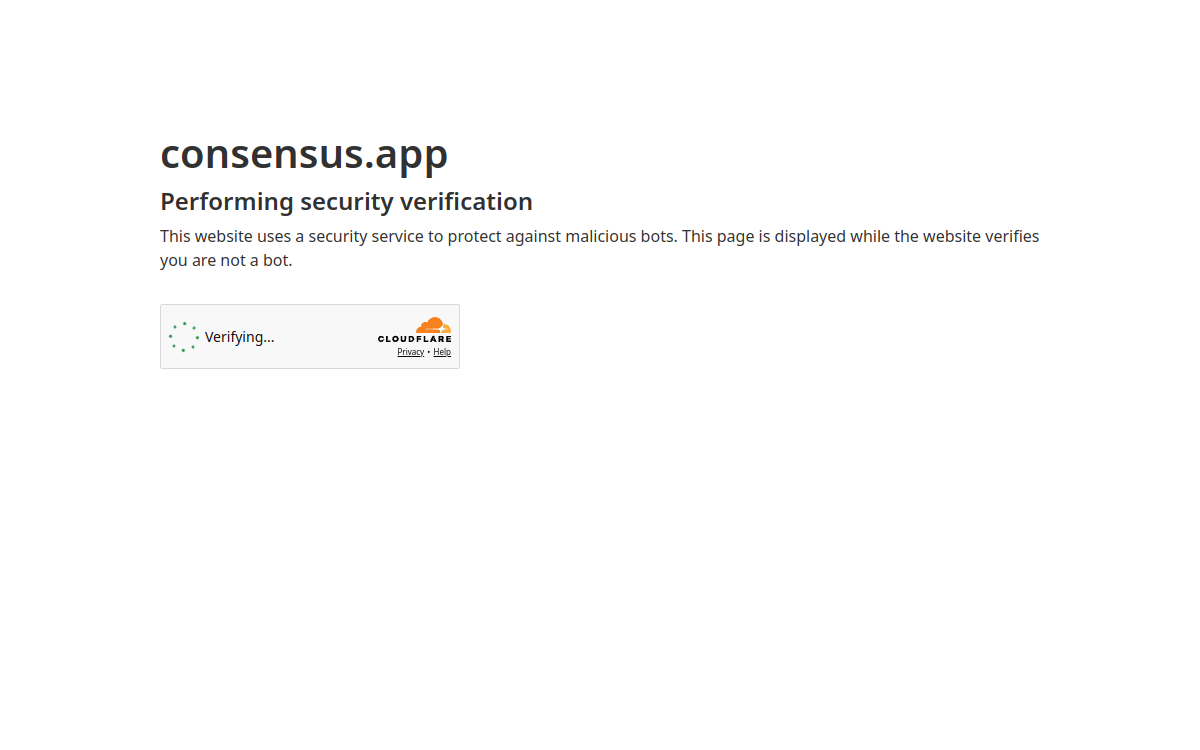 Screenshot of Consensus