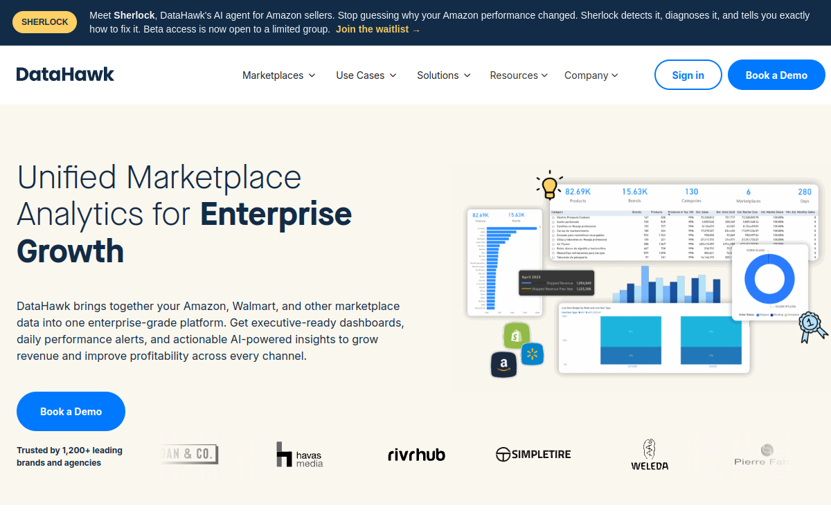 Screenshot of DataHawk