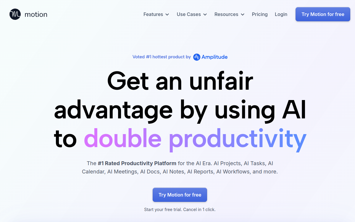 Screenshot of Motion