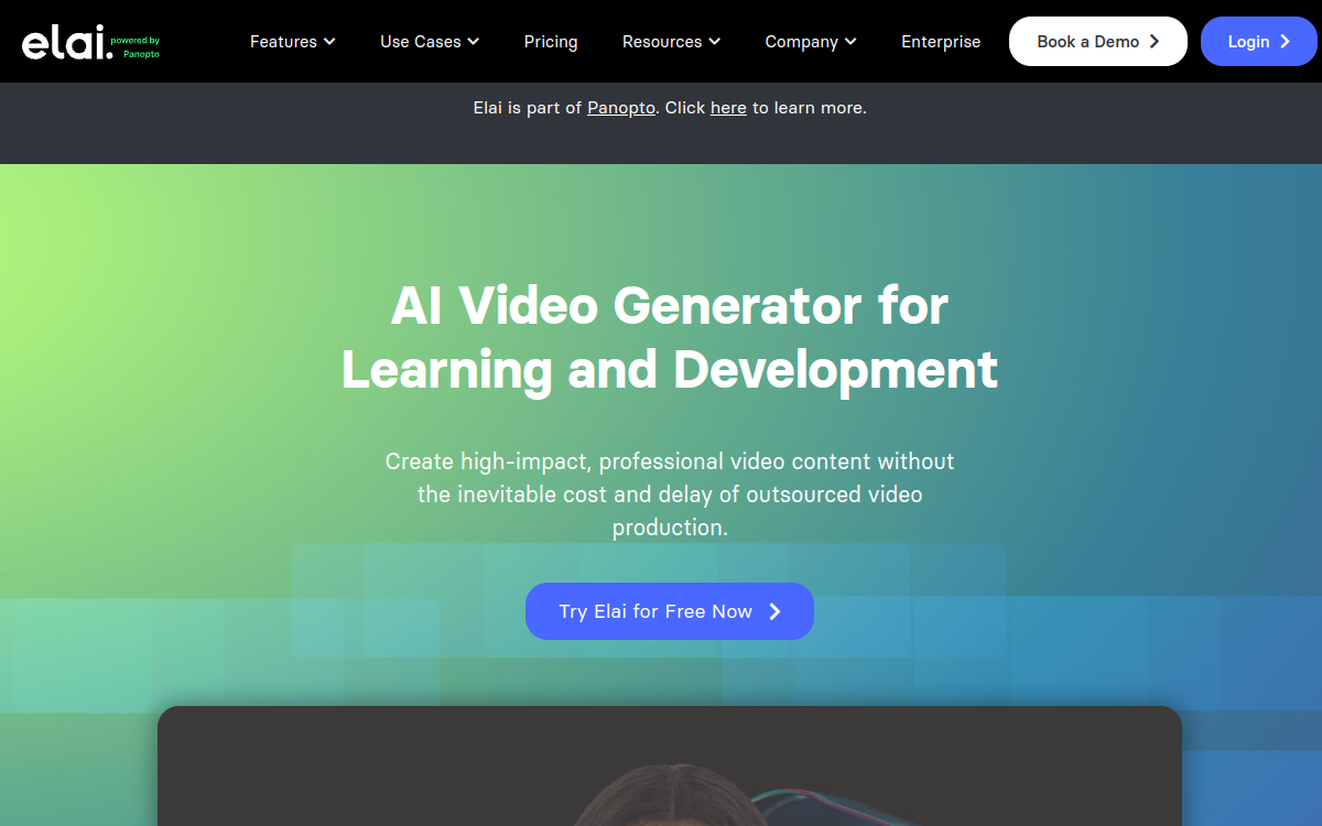 Screenshot of Elai.io