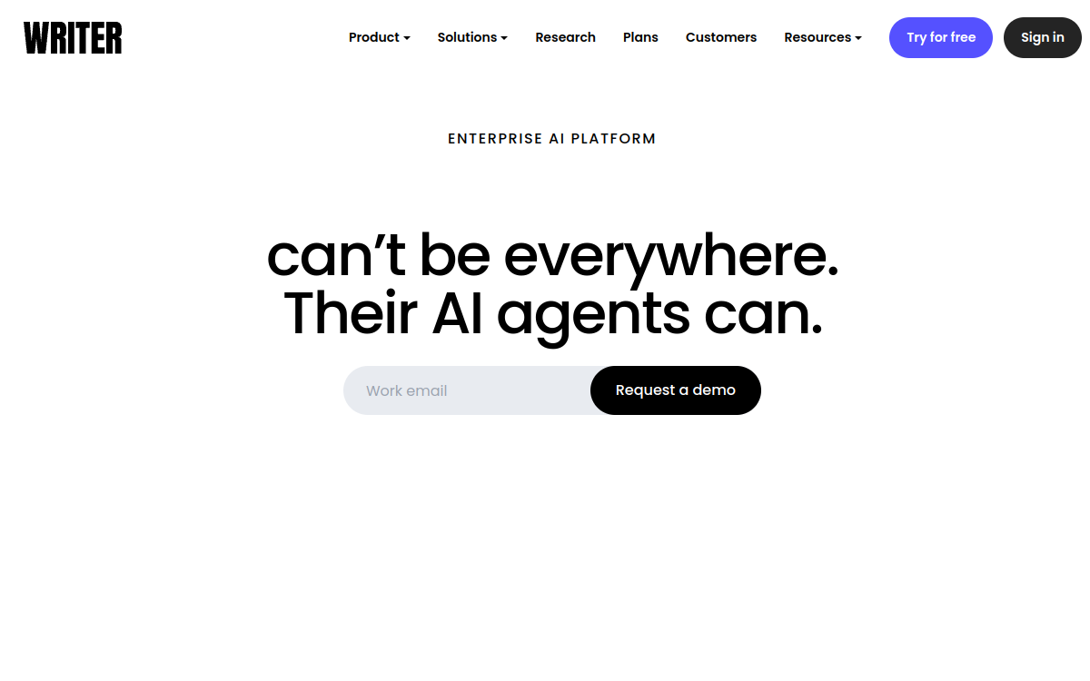 Screenshot of Writer.com