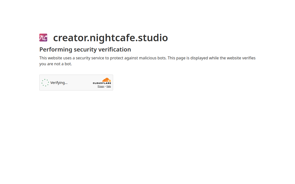 Screenshot of NightCafe