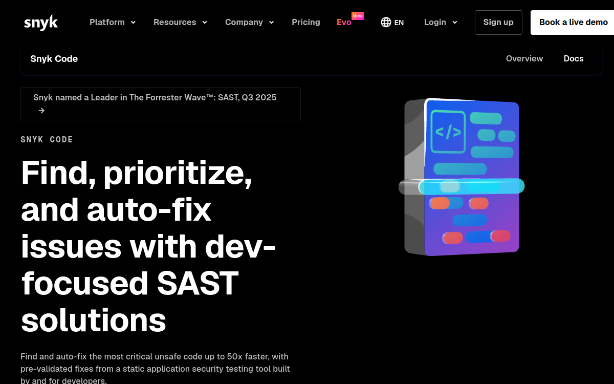 Screenshot of DeepCode