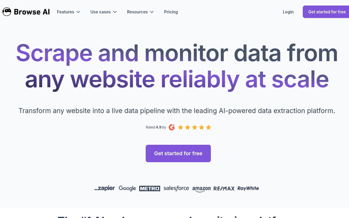 Screenshot of Browse AI