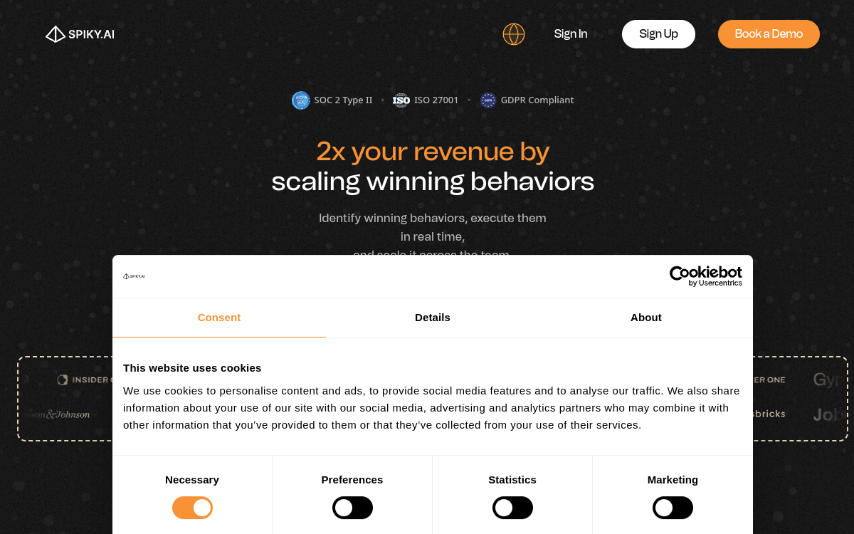 Screenshot of Spiky.ai