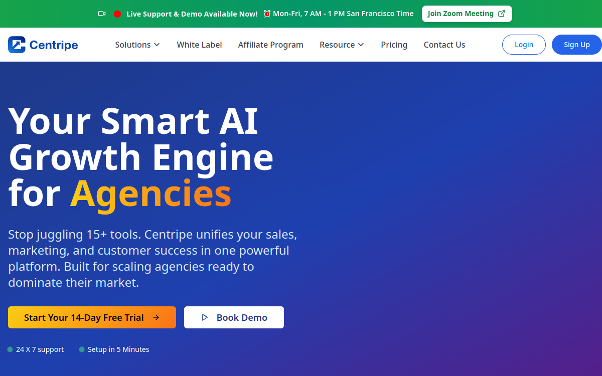 Screenshot of Centripe AI