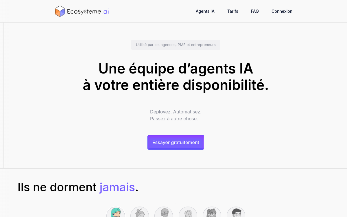Screenshot of Ecosysteme.ai