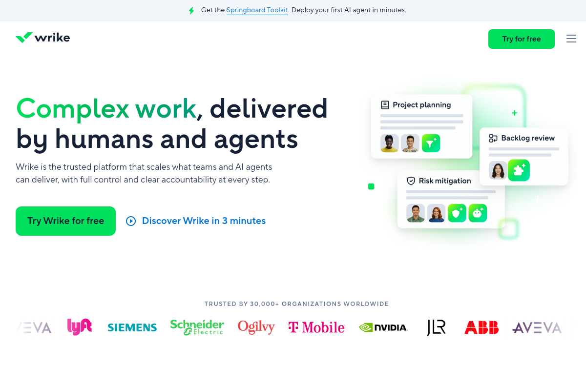 Screenshot of Wrike