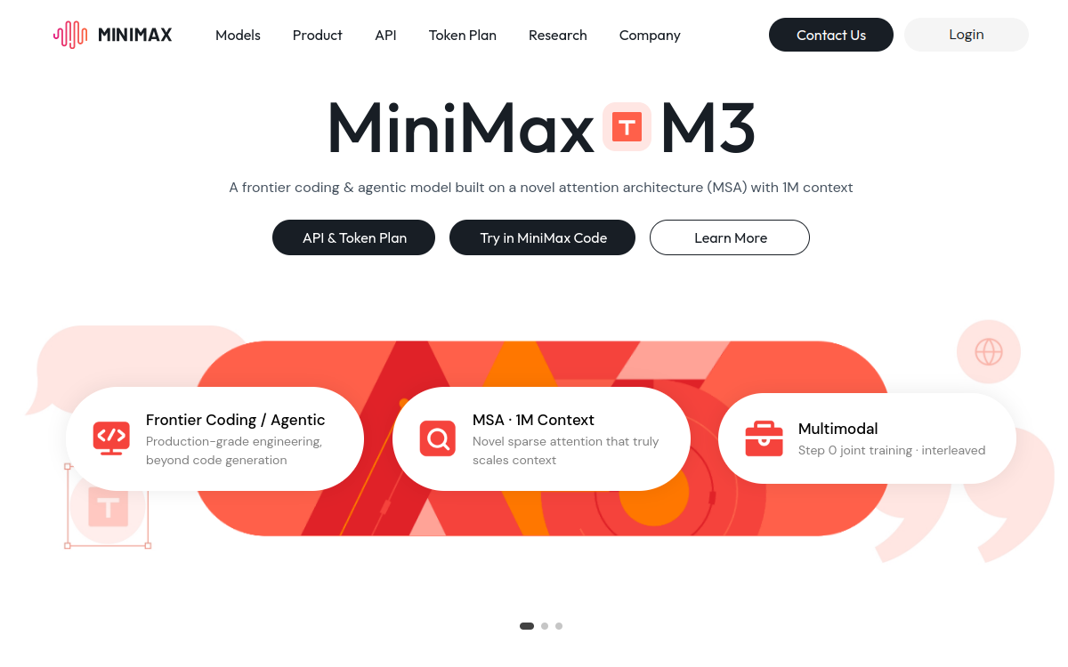 Screenshot of MiniMax