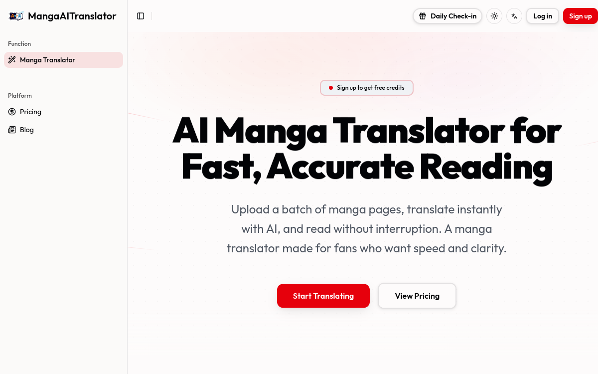 Screenshot of MangaAITranslator