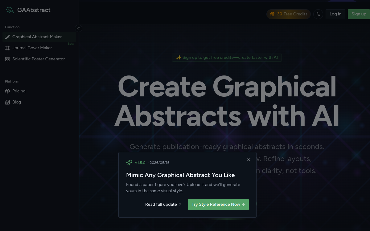 Screenshot of GAAbstract