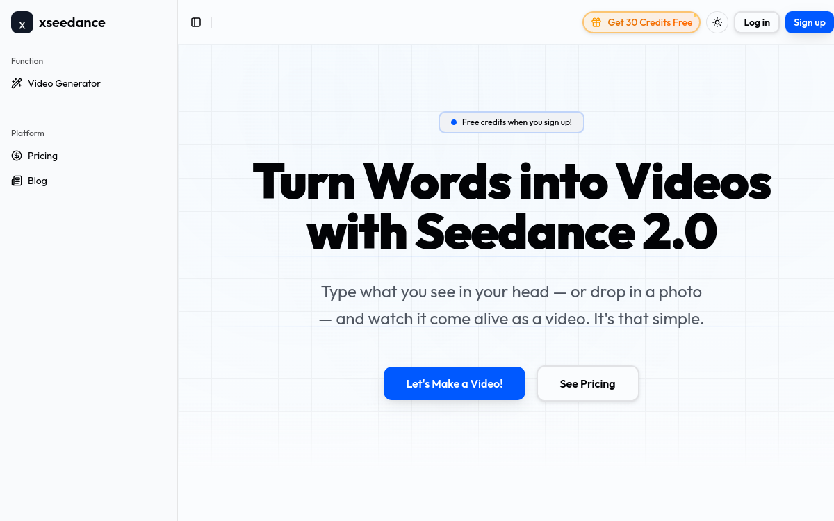 Screenshot of xseedance