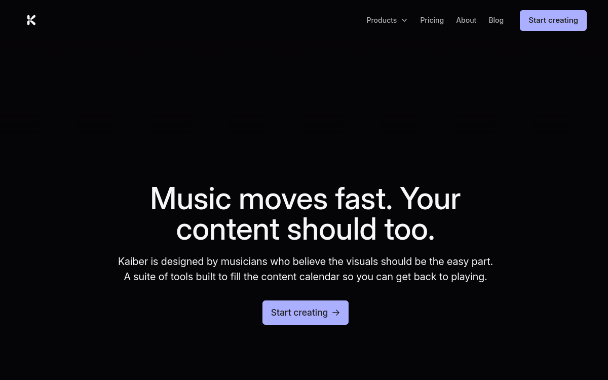 Screenshot of Kaiber
