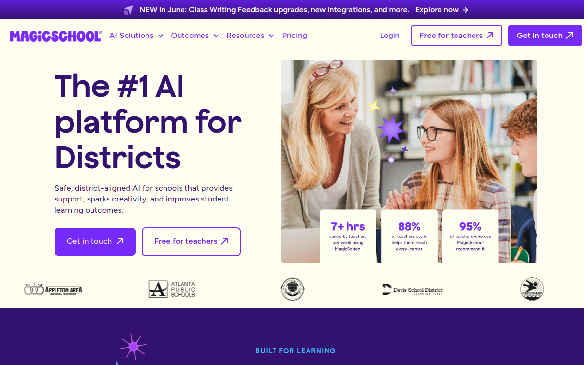 Screenshot of MagicSchool