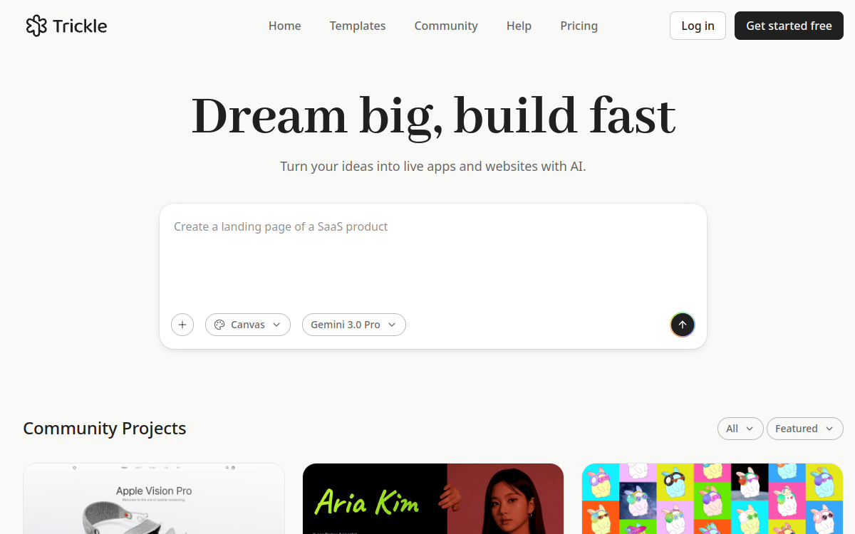 Screenshot of Trickle