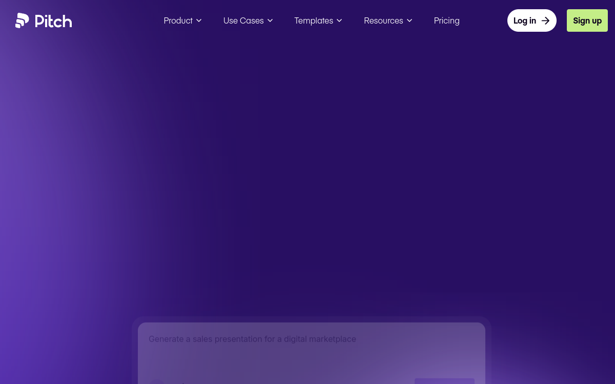 Screenshot of Pitch