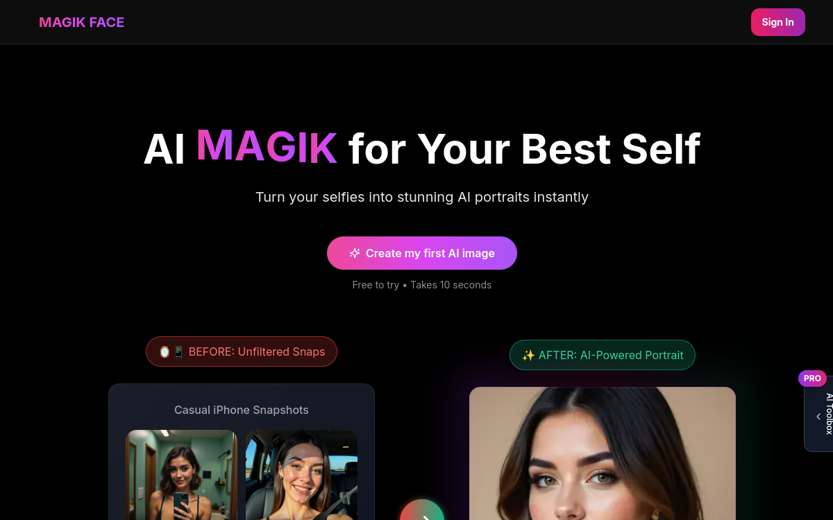 Screenshot of Magik Face