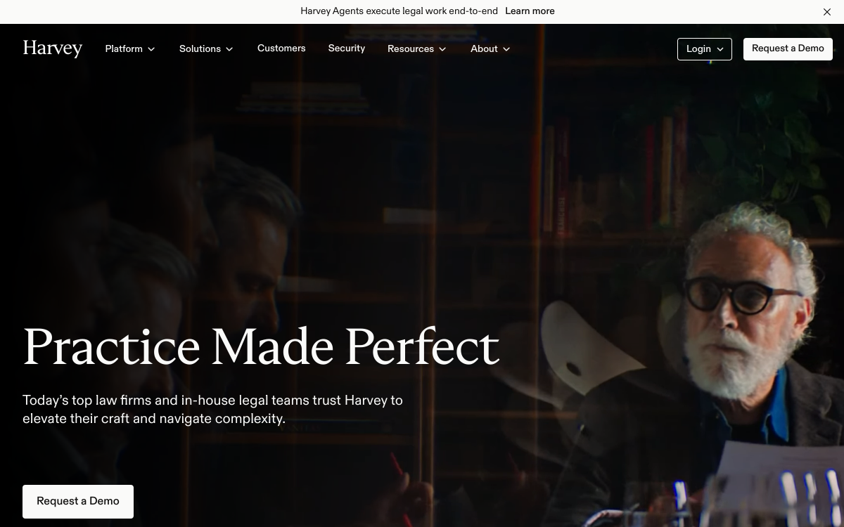 Screenshot of Harvey AI
