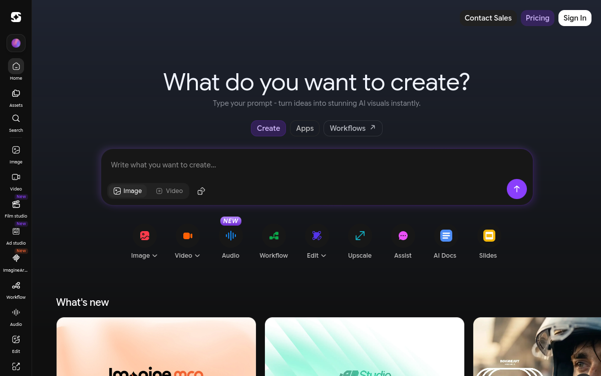 Screenshot of ImagineArt