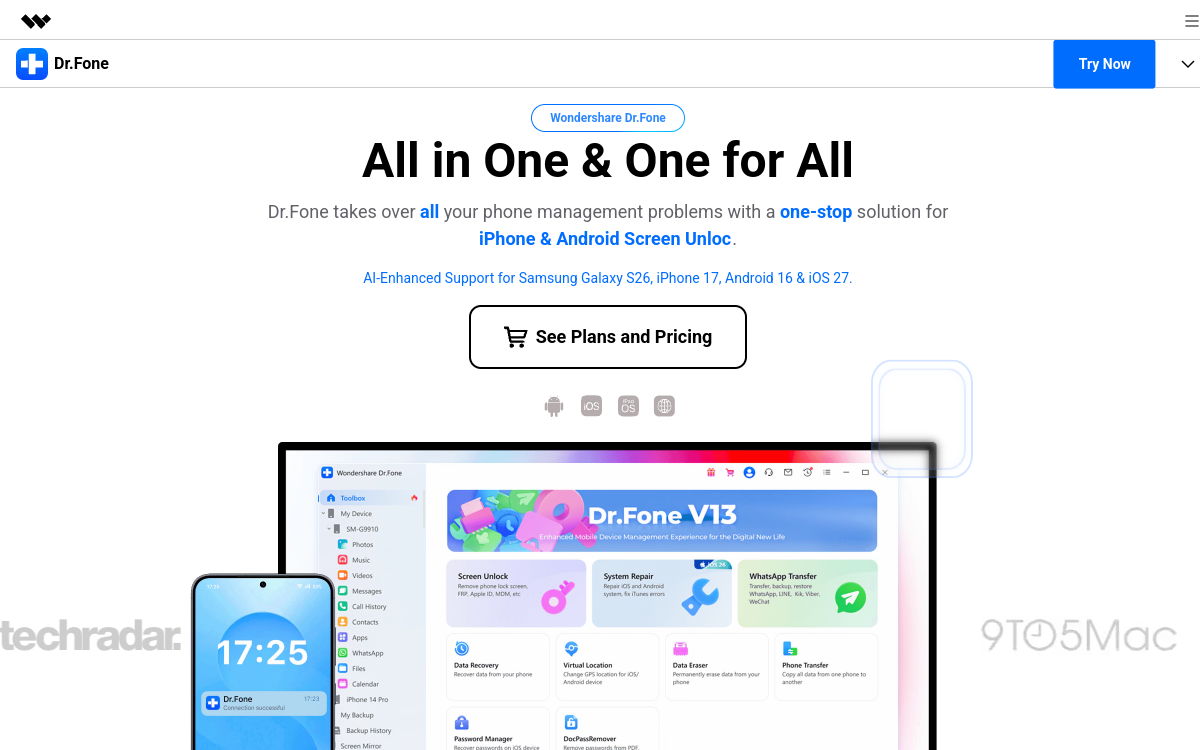 Screenshot of Wondershare Dr.Fone