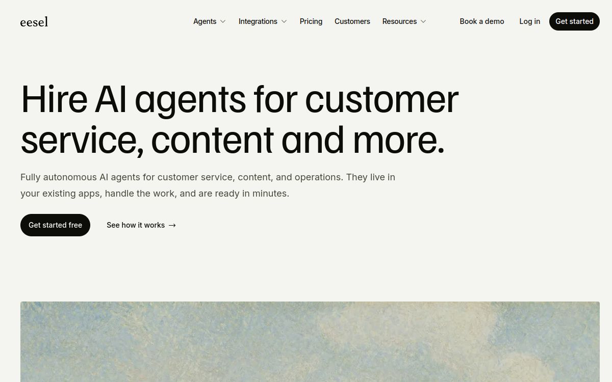 Screenshot of eesel AI