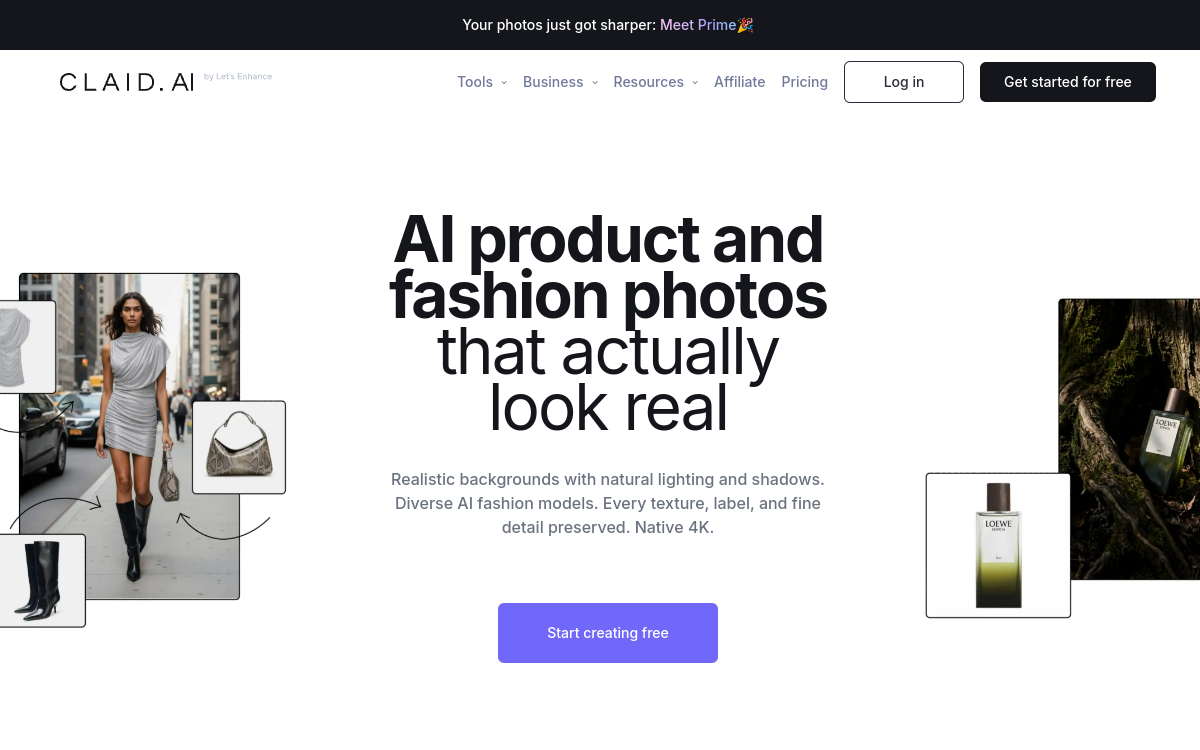 Screenshot of Claid.ai
