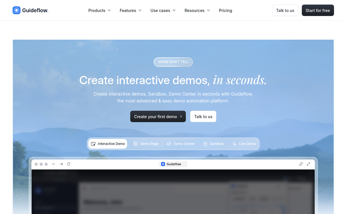 Screenshot of Guideflow