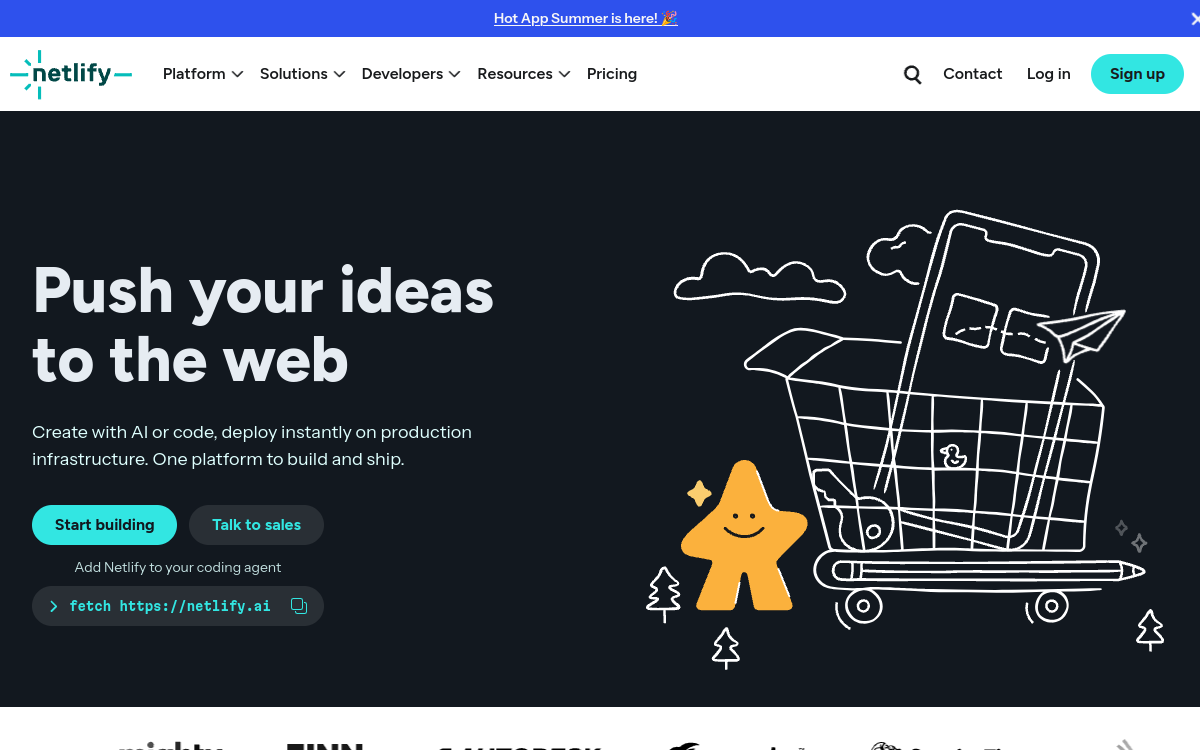 Screenshot of Netlify