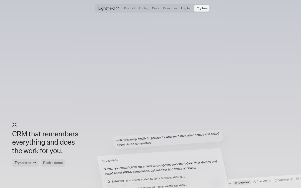 Screenshot of Lightfield