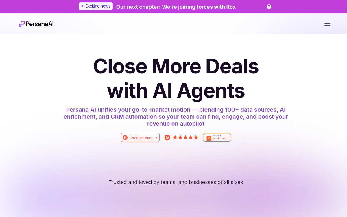 Screenshot of Persana AI