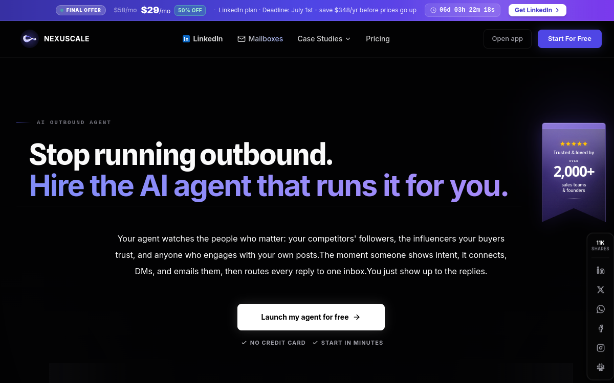 Screenshot of Nexuscale AI