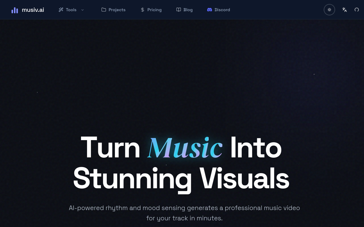 Screenshot of Musiv